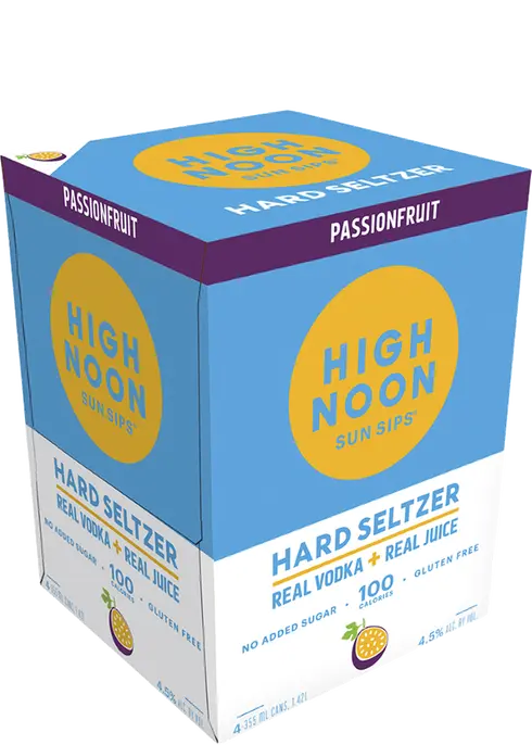 High Noon Hard Seltzer Passionfruit 12oz 4 Pack Cans
