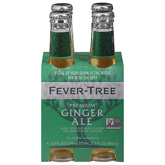 Fever-Tree Premium Ginger Ale 6.8oz 4 Pack Bottles