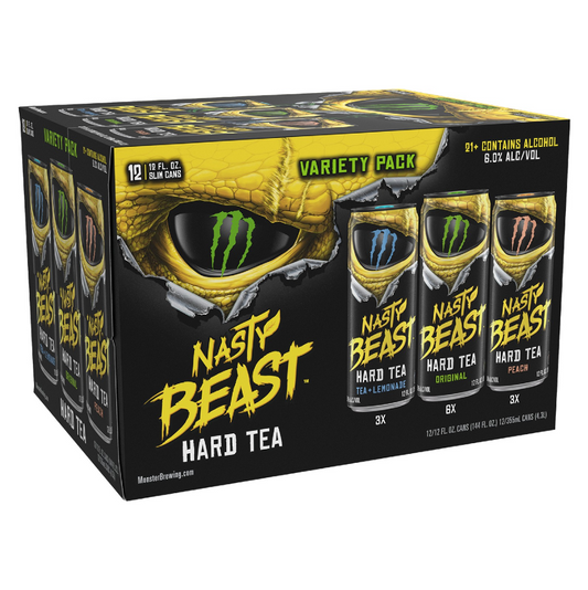 Nasty Beast Hard Tea Variety 12oz 12 Pack cans