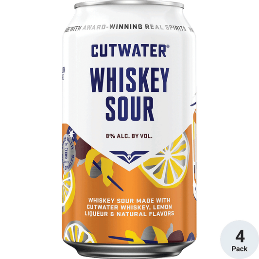 CUTWATER Whiskey Sour 12oz 4 Pack Cans