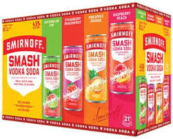 Smirnoff Smash Vodka Soda Variety 12oz 8 Pack Cans