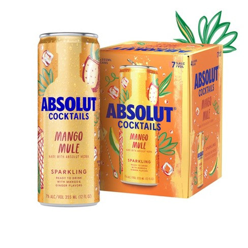 Absolut Cocktails Mango Mule 12oz 4 Pack Cans