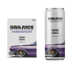 Gin & Juice  By Dre and Snoop Passionfruit 12oz 4 Pack Cans