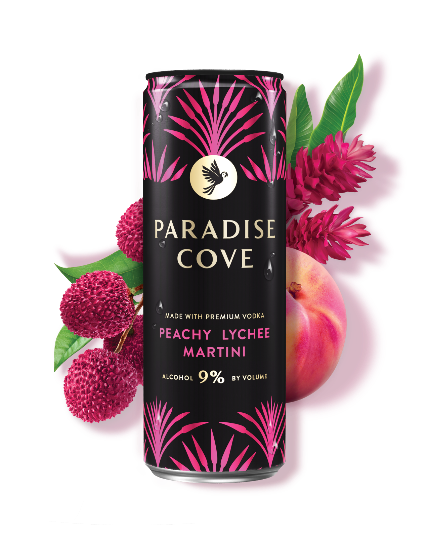 Paradise Cove Peachy Lychee Martini 12oz 4 Pack Cans