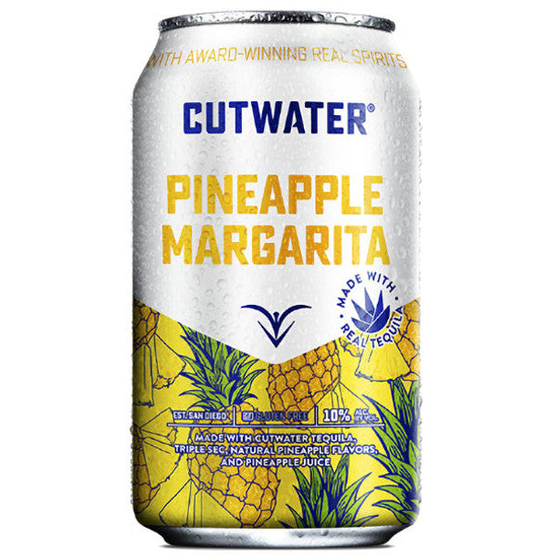 CUTWATER Pineapple Margarita 12oz 4 Pack Cans