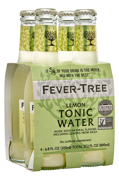 Fever-Tree Lemon Tonic Water 6.8oz 4 Pack Bottles
